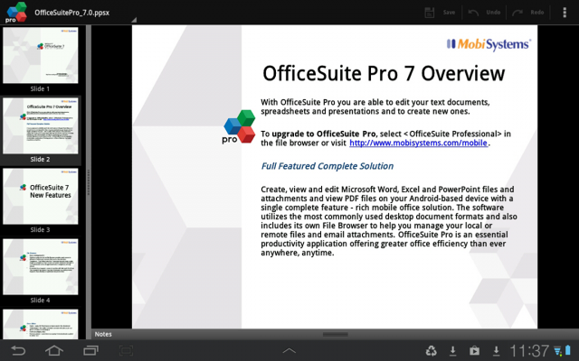 Рис.11. Редактирование pdf документа в OfficeSuite Pro