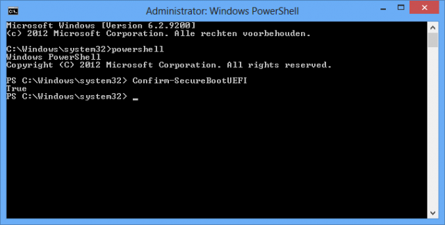 Рис.4 – Проверка режима работы Secure Boot через командную строку в Windows 10