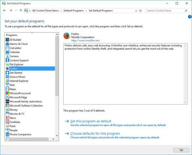 Windows 10 настройка ассоциаций файлов для программ