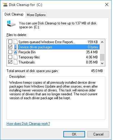Удаление старых пакетов драйверов в Windows 10