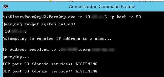 PortQry проверка доступности udp и tcp портов